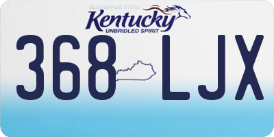 KY license plate 368LJX