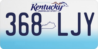 KY license plate 368LJY