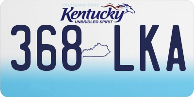 KY license plate 368LKA