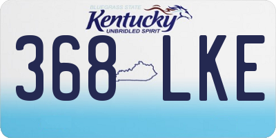 KY license plate 368LKE