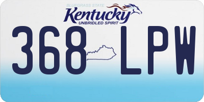 KY license plate 368LPW