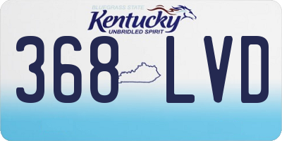 KY license plate 368LVD
