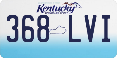 KY license plate 368LVI