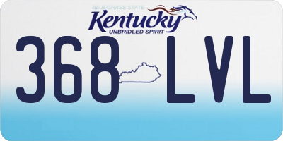 KY license plate 368LVL