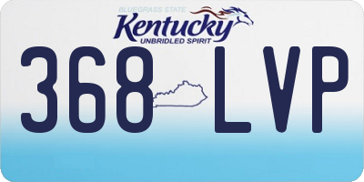 KY license plate 368LVP