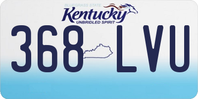 KY license plate 368LVU