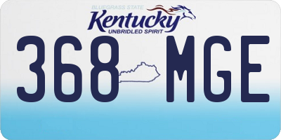 KY license plate 368MGE