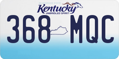 KY license plate 368MQC