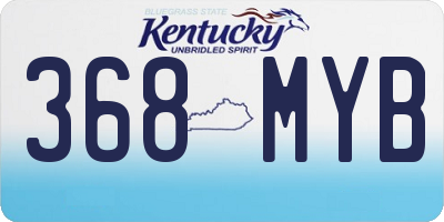 KY license plate 368MYB