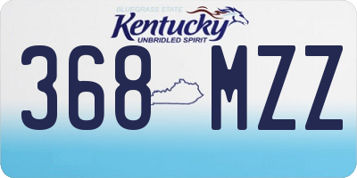 KY license plate 368MZZ
