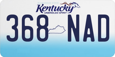 KY license plate 368NAD