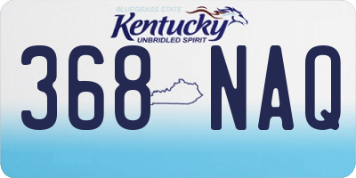 KY license plate 368NAQ