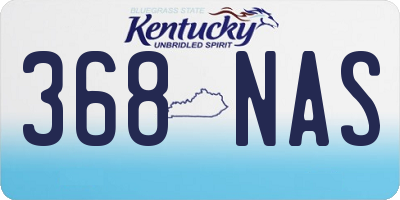 KY license plate 368NAS