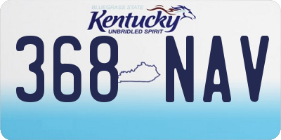 KY license plate 368NAV