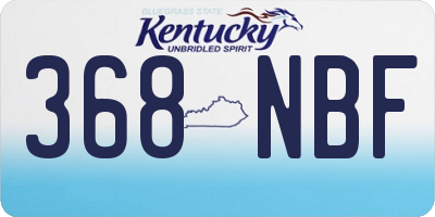 KY license plate 368NBF