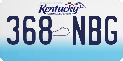 KY license plate 368NBG