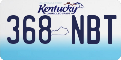 KY license plate 368NBT