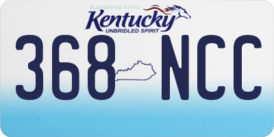 KY license plate 368NCC