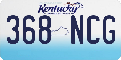KY license plate 368NCG