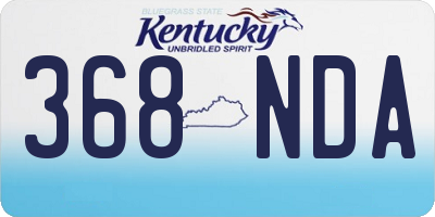 KY license plate 368NDA