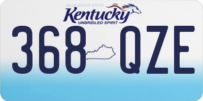 KY license plate 368QZE