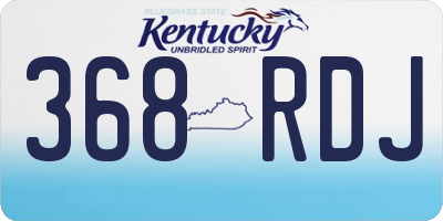 KY license plate 368RDJ