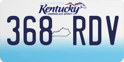 KY license plate 368RDV