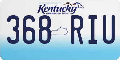 KY license plate 368RIU