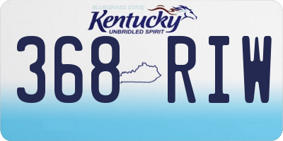 KY license plate 368RIW