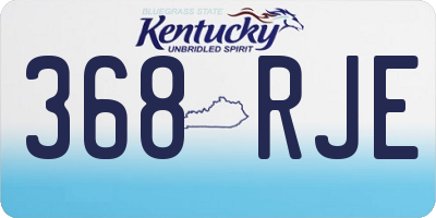 KY license plate 368RJE