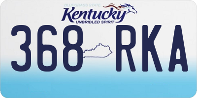 KY license plate 368RKA