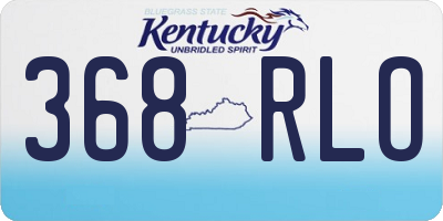 KY license plate 368RLO