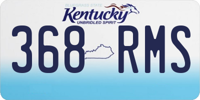 KY license plate 368RMS