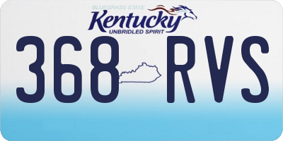 KY license plate 368RVS