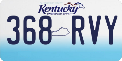 KY license plate 368RVY