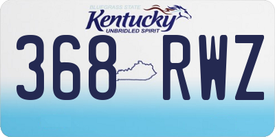 KY license plate 368RWZ