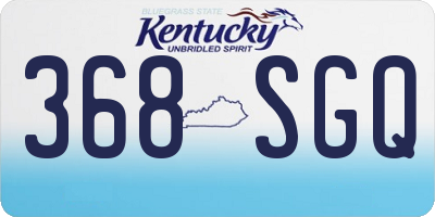KY license plate 368SGQ