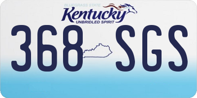 KY license plate 368SGS