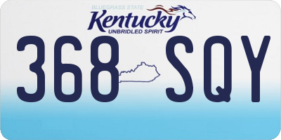 KY license plate 368SQY