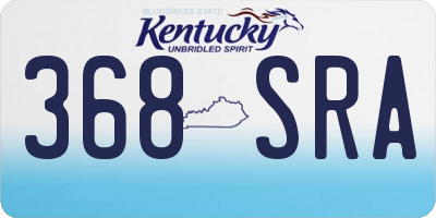 KY license plate 368SRA