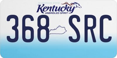 KY license plate 368SRC