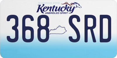 KY license plate 368SRD