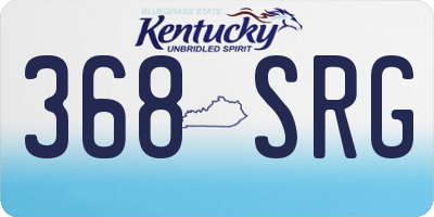 KY license plate 368SRG