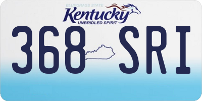 KY license plate 368SRI