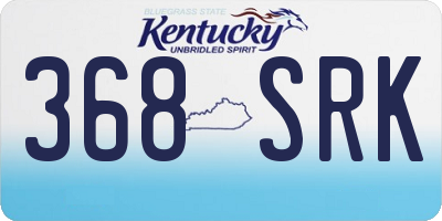 KY license plate 368SRK