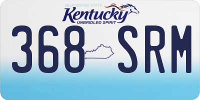 KY license plate 368SRM