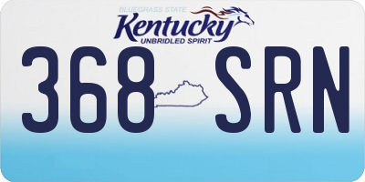 KY license plate 368SRN