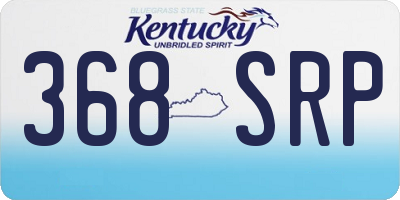 KY license plate 368SRP