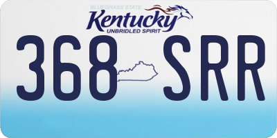 KY license plate 368SRR