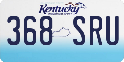 KY license plate 368SRU
